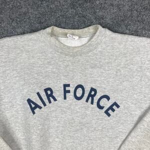 Air Force Sweatshirt Mens M Gray Military Graphic Crewneck USA Campbellsville